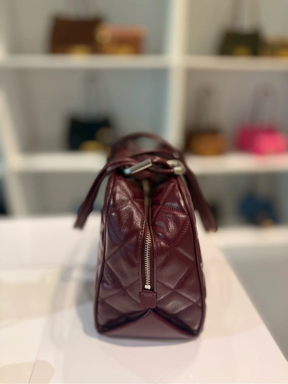 NWT Marc Jacobs quilted the dual satchel - dark plum